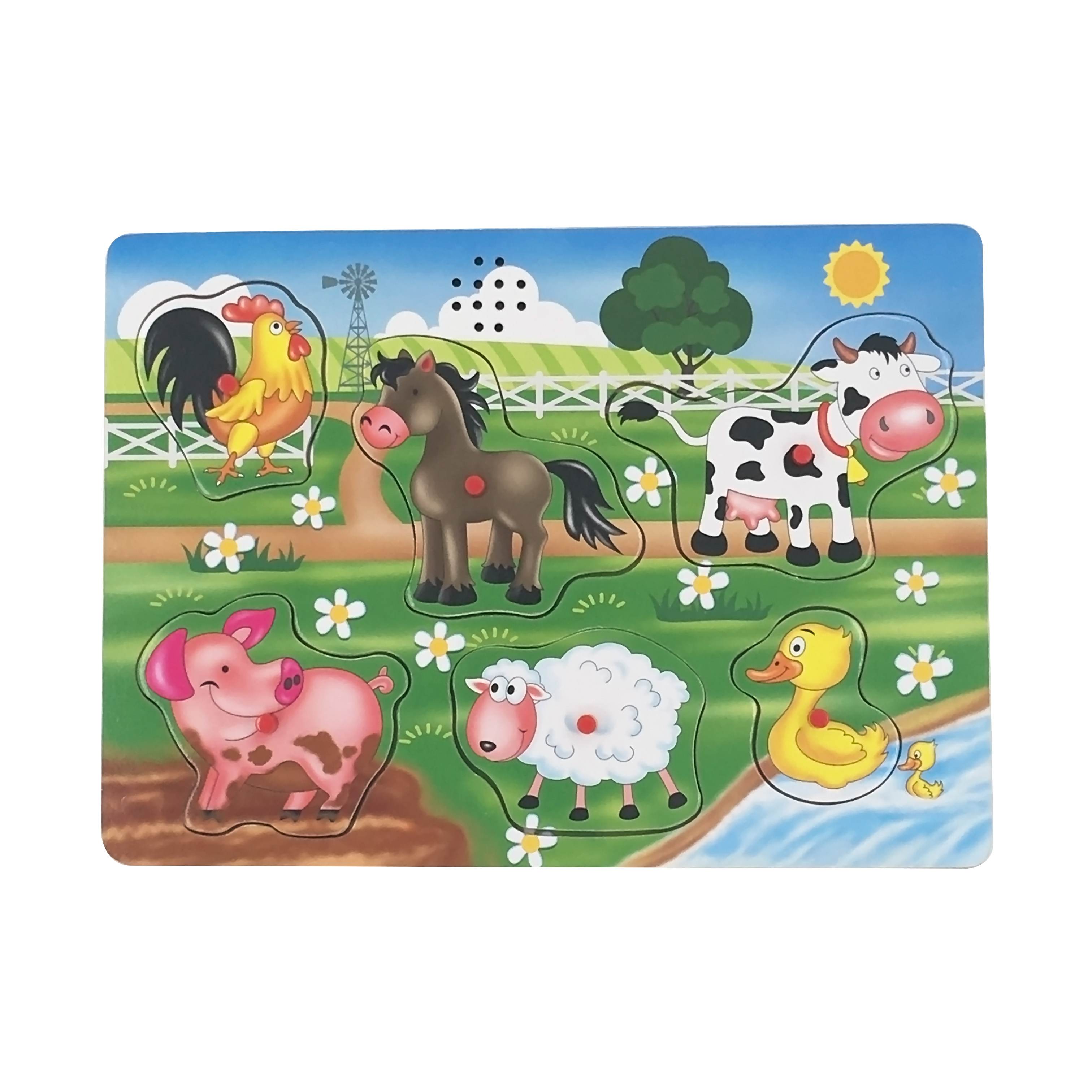 Orient wooden farm animals sound puzzle