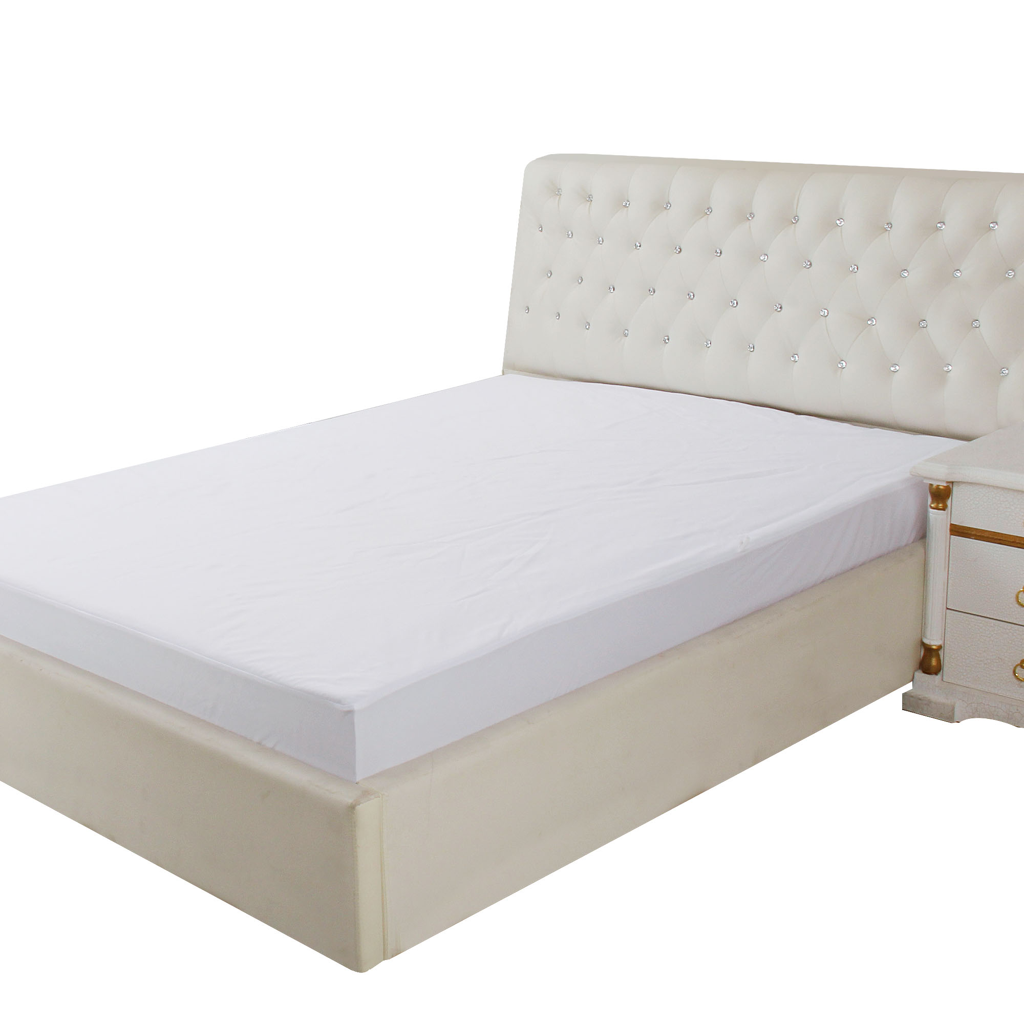Cooling jersey waterproof mattress protector