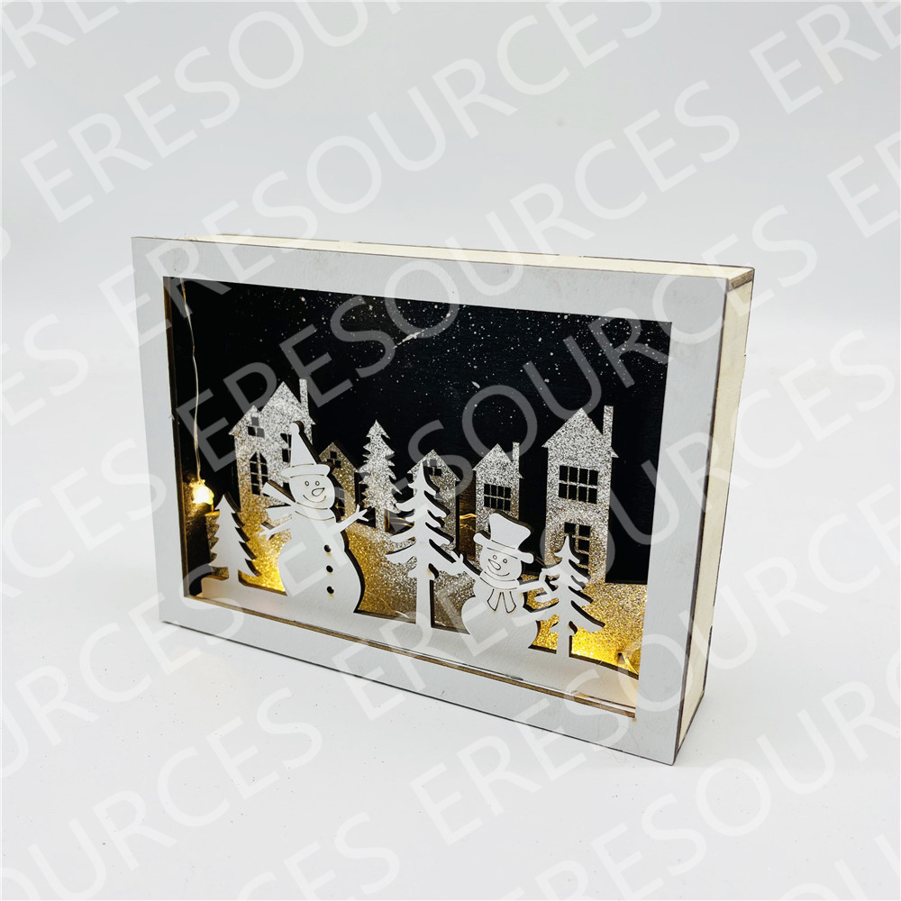 Christmas Wooden Decoration With LED Light