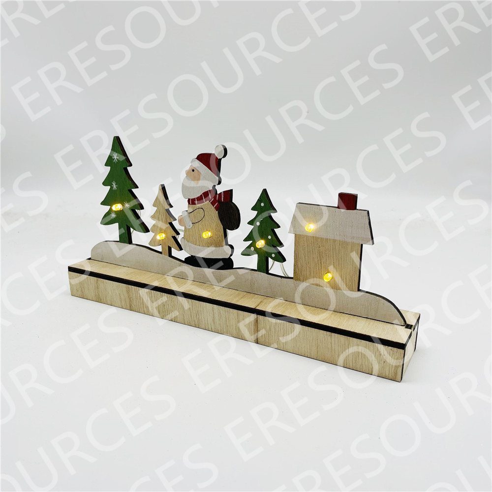 Christmas Wooden Decoration With LED Light