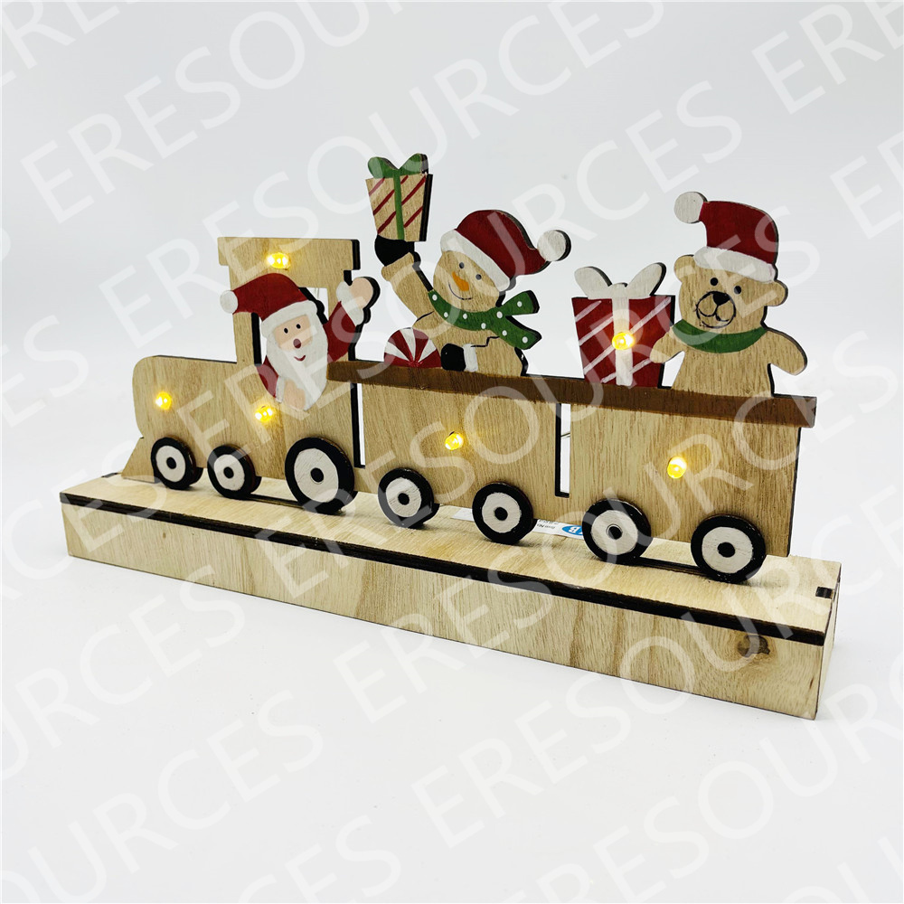 Christmas Wooden Decoration With LED Light