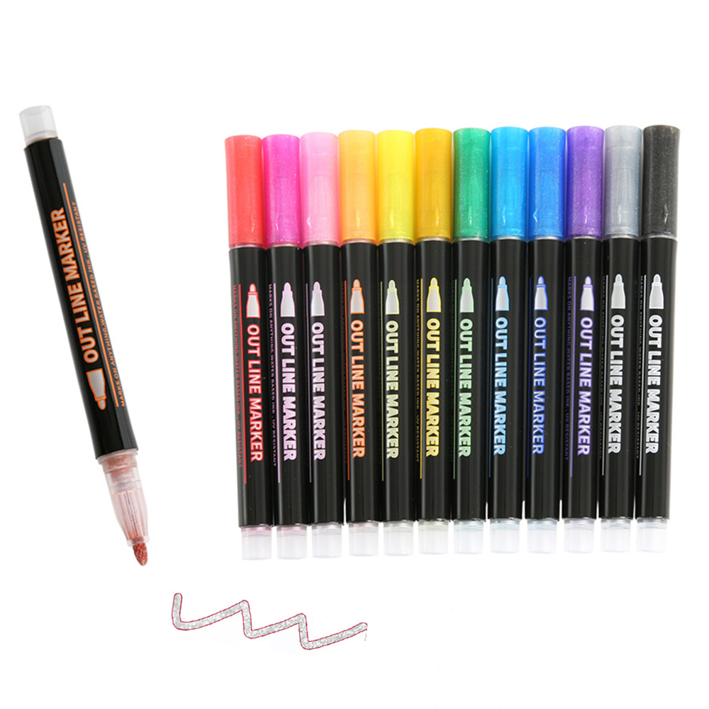 Double line marker pen