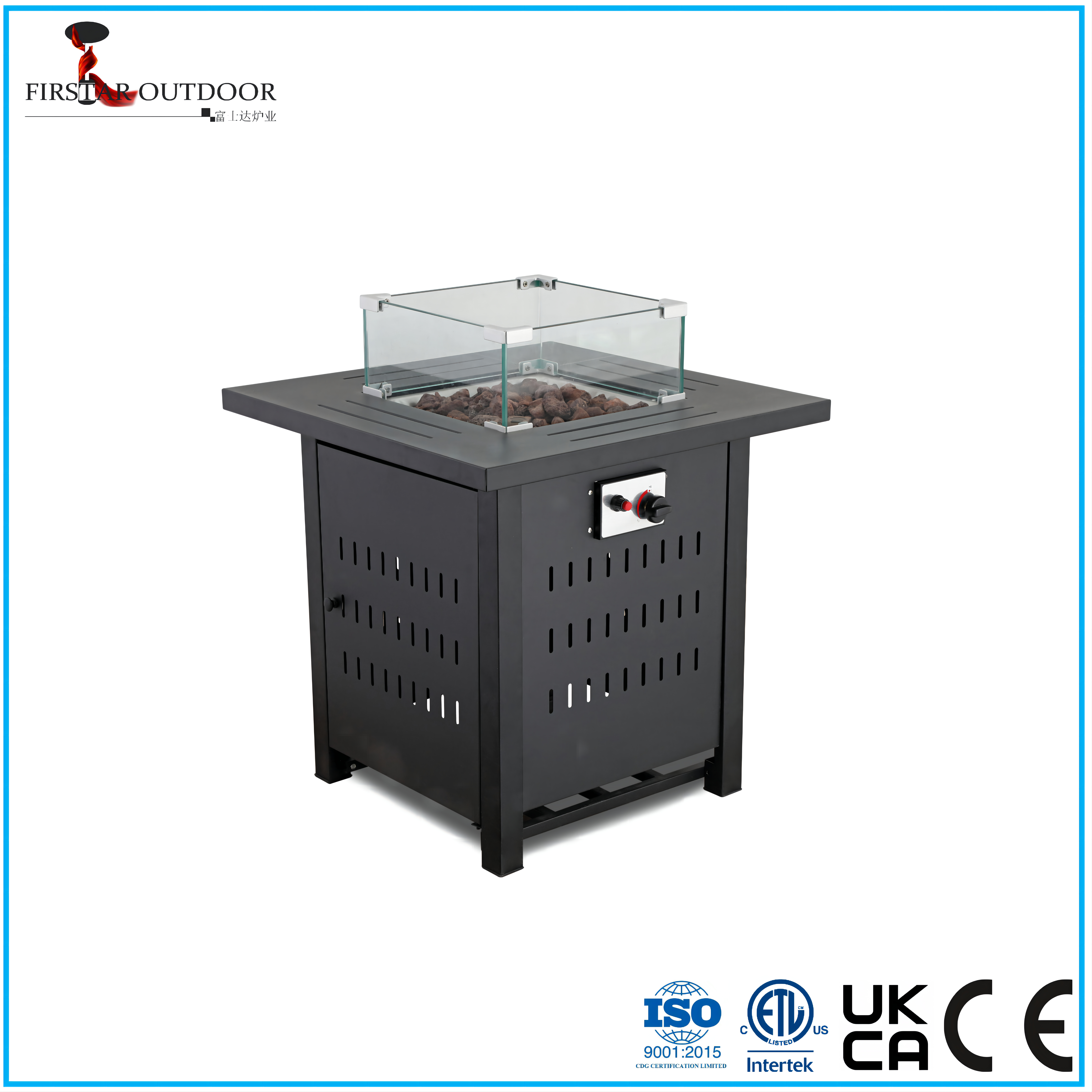 Outdoor 28" Square Fire Pit