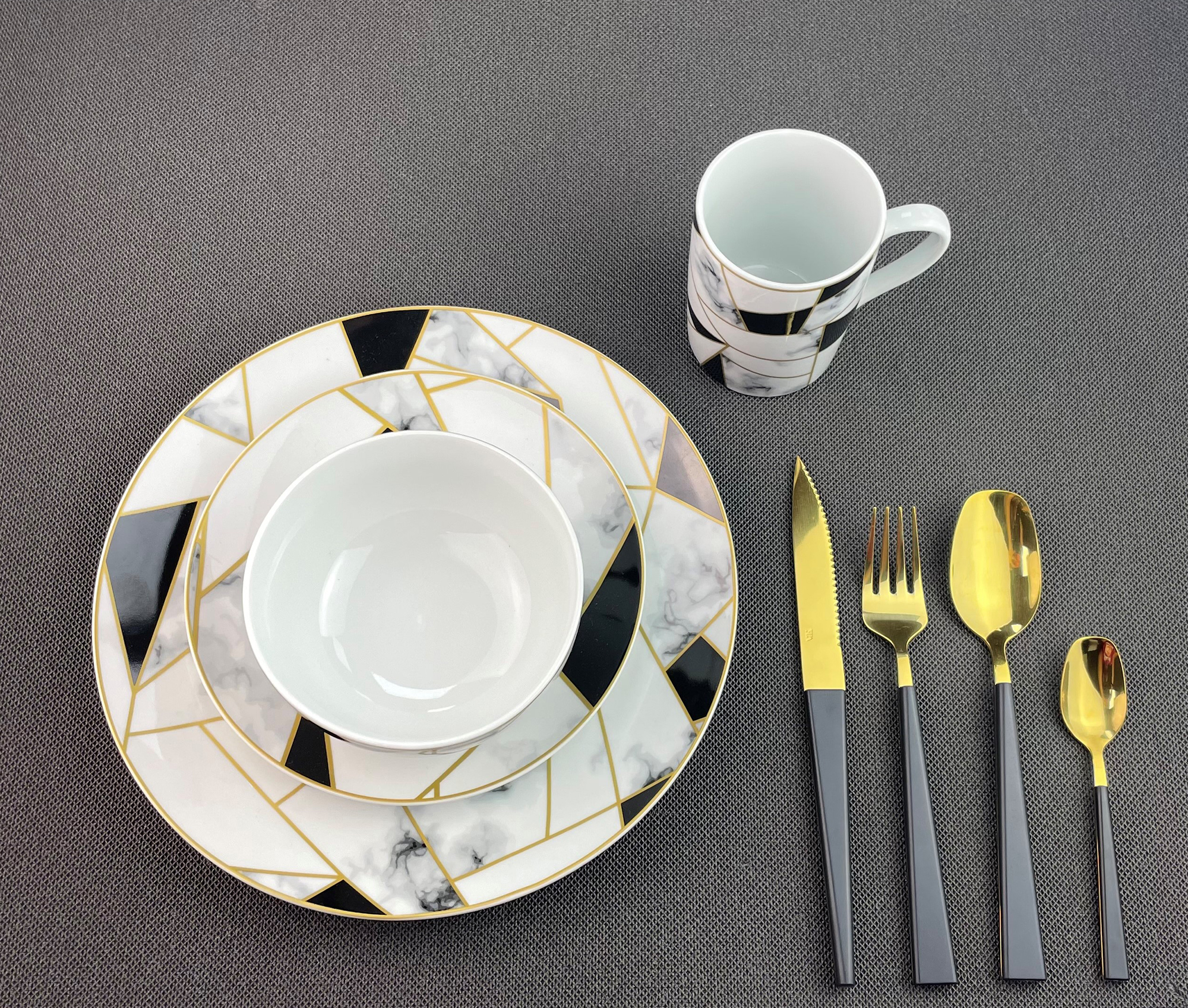 20pcs ceramic set/golden line decalled porcelain/