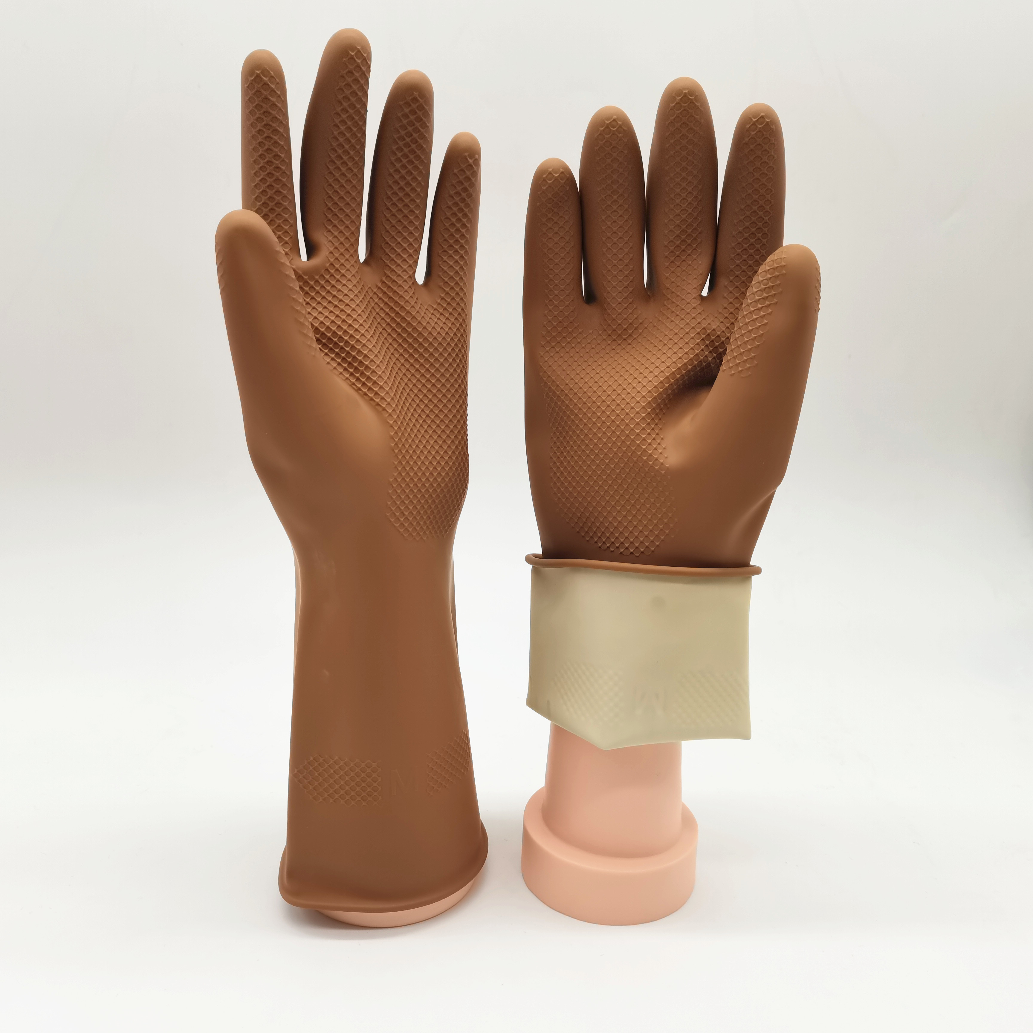 Customized colorful household latex gloves with dip flocked or unline for your options