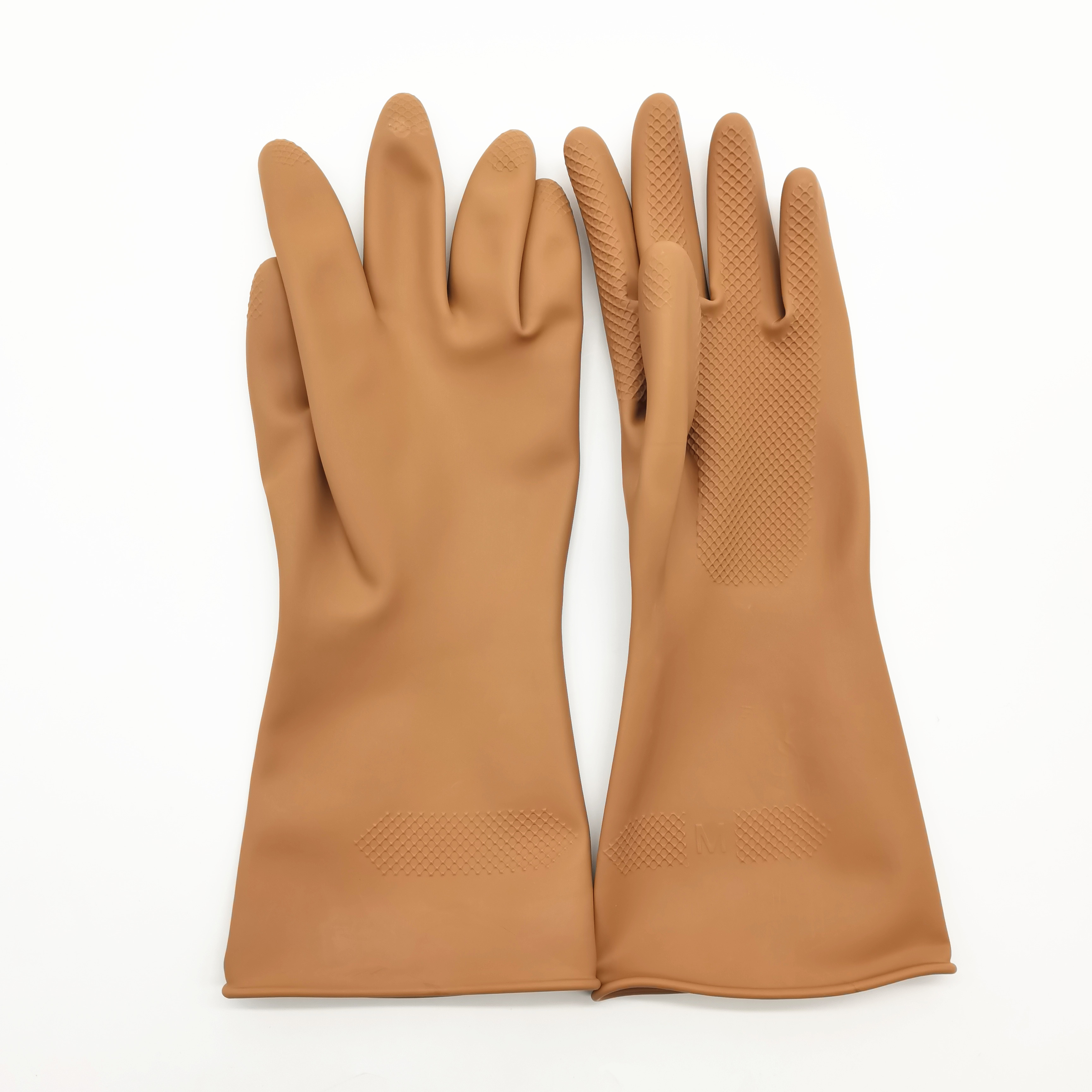 Customized colorful water proof anti household latex gloves with dip flocked or unline for options