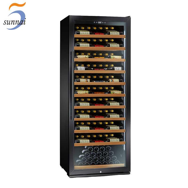 SUNNAI SW-300 300 bottles compressor wine cooler labelview shelf