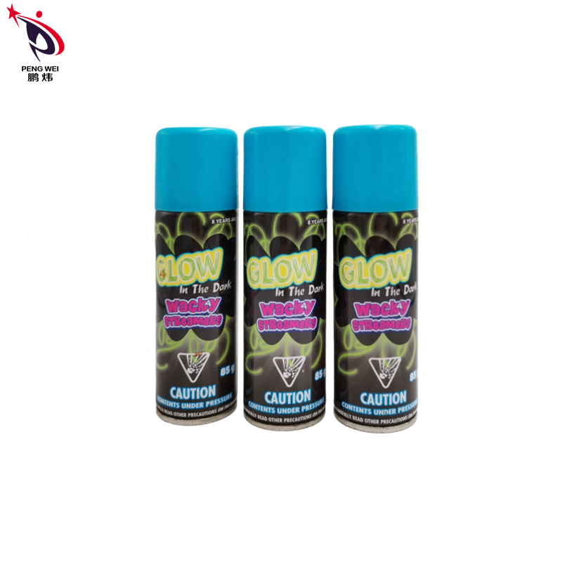 Party celebration fluorescent silly string environmentally friendly biodegradable spray silly string