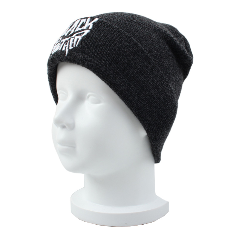 Kids Knitted hat with 100% acrylic custom emboridery logo warm for winter outdoor