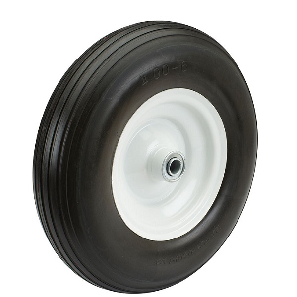 PU foam Puncture proof polyurethane foam wheel wheelbarrow flat free solid not flat tubeless tire