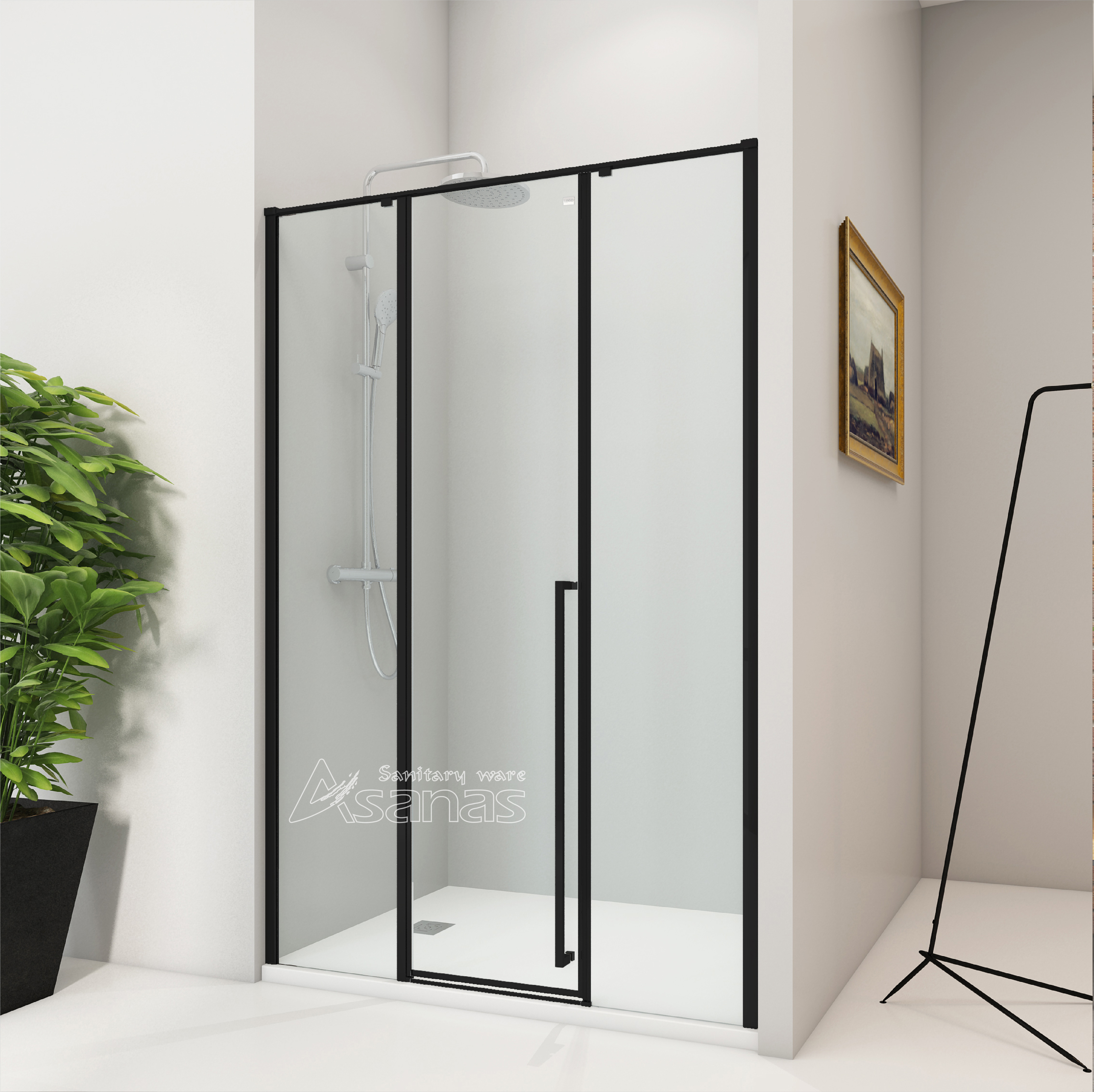 Shower Enclosure AS3831-21-160 Black
