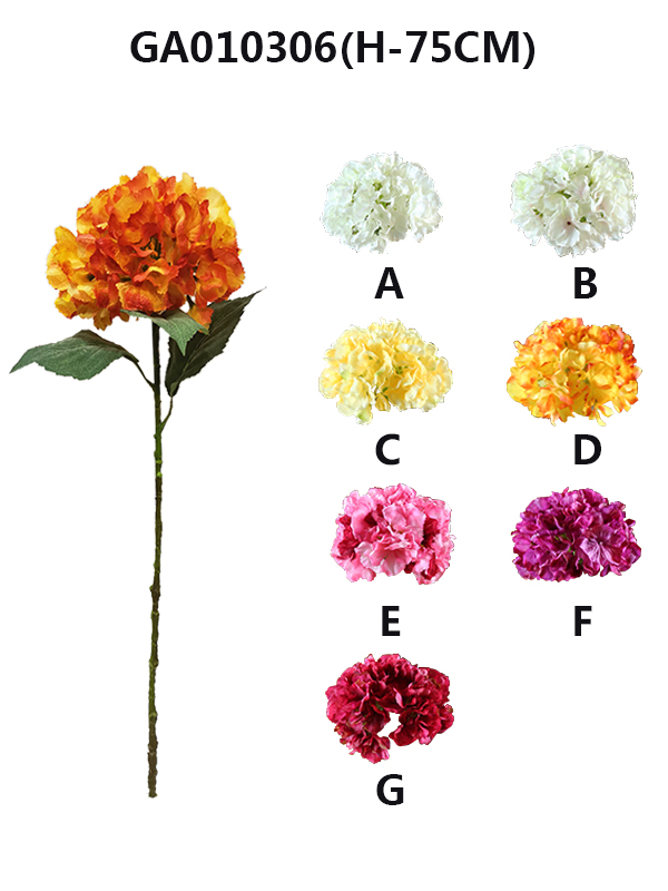 Artificial single hydrangea(H-75CM)