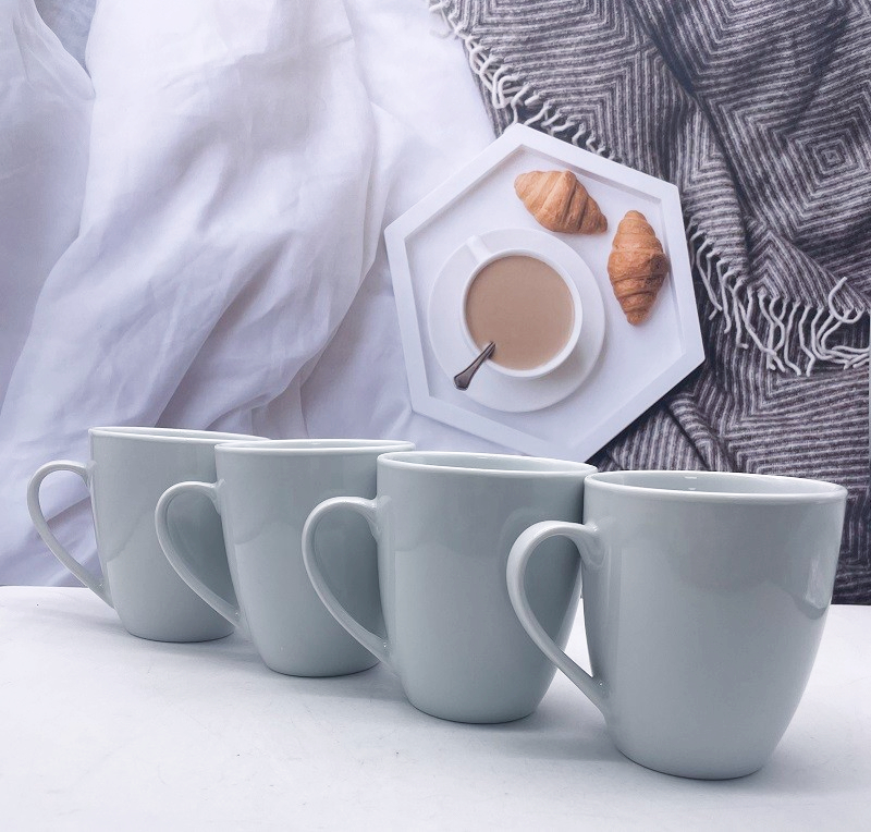 4pcs ceramic cup/white porcelain