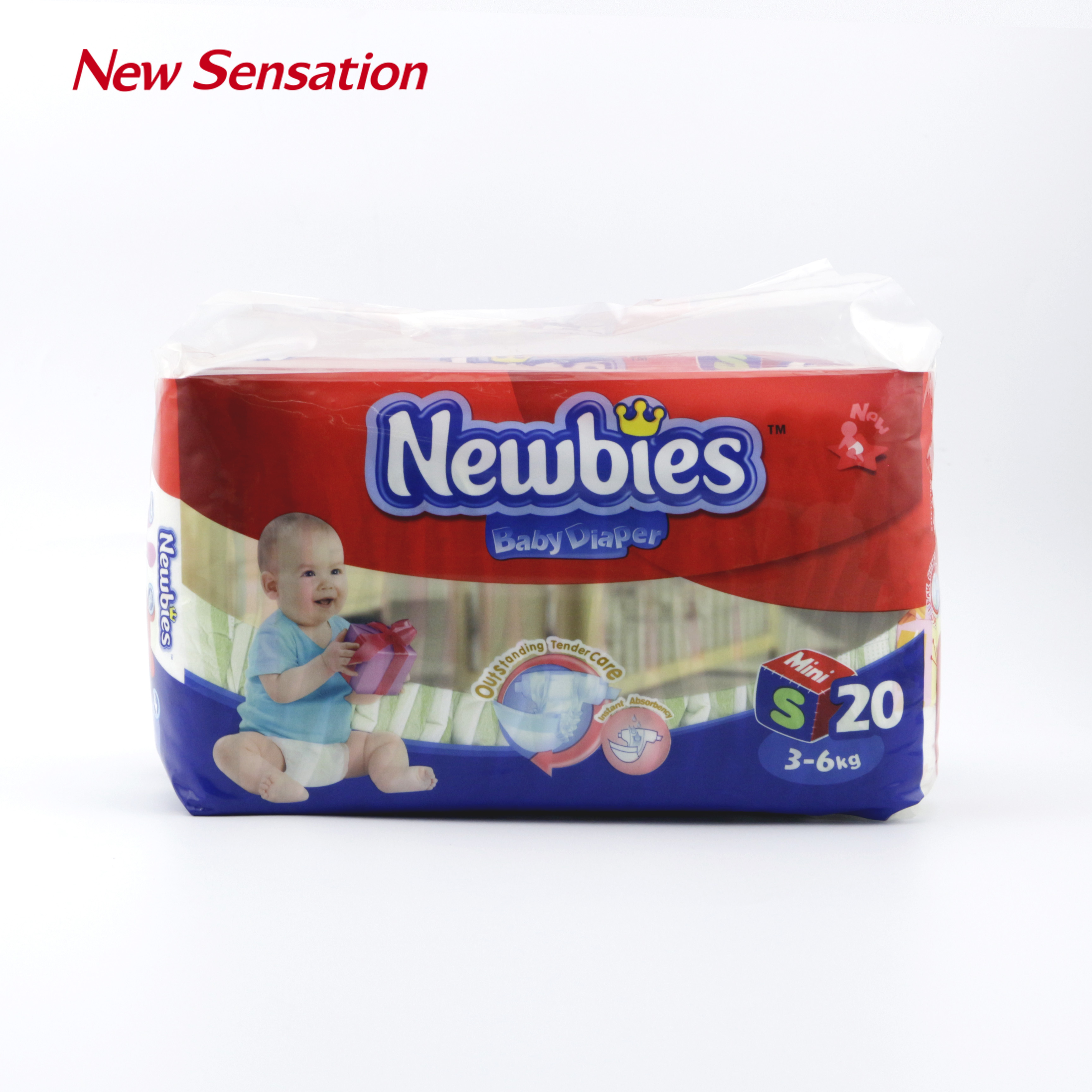 Newbies Baby Diaper S20+M20+L20+XL20