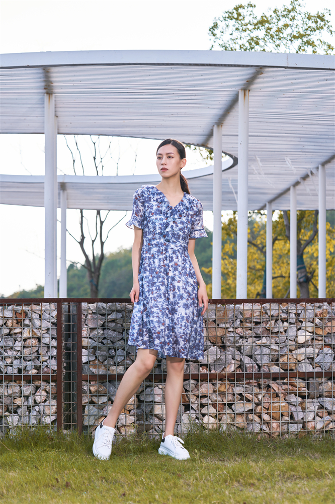 French chiffon dress