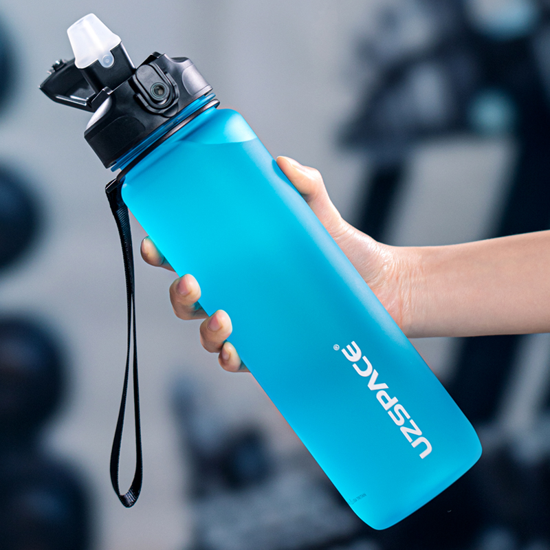 UZSPACE 32oz 1L wholesale summer gym reusable tritan motivational water bottle with straw for sports