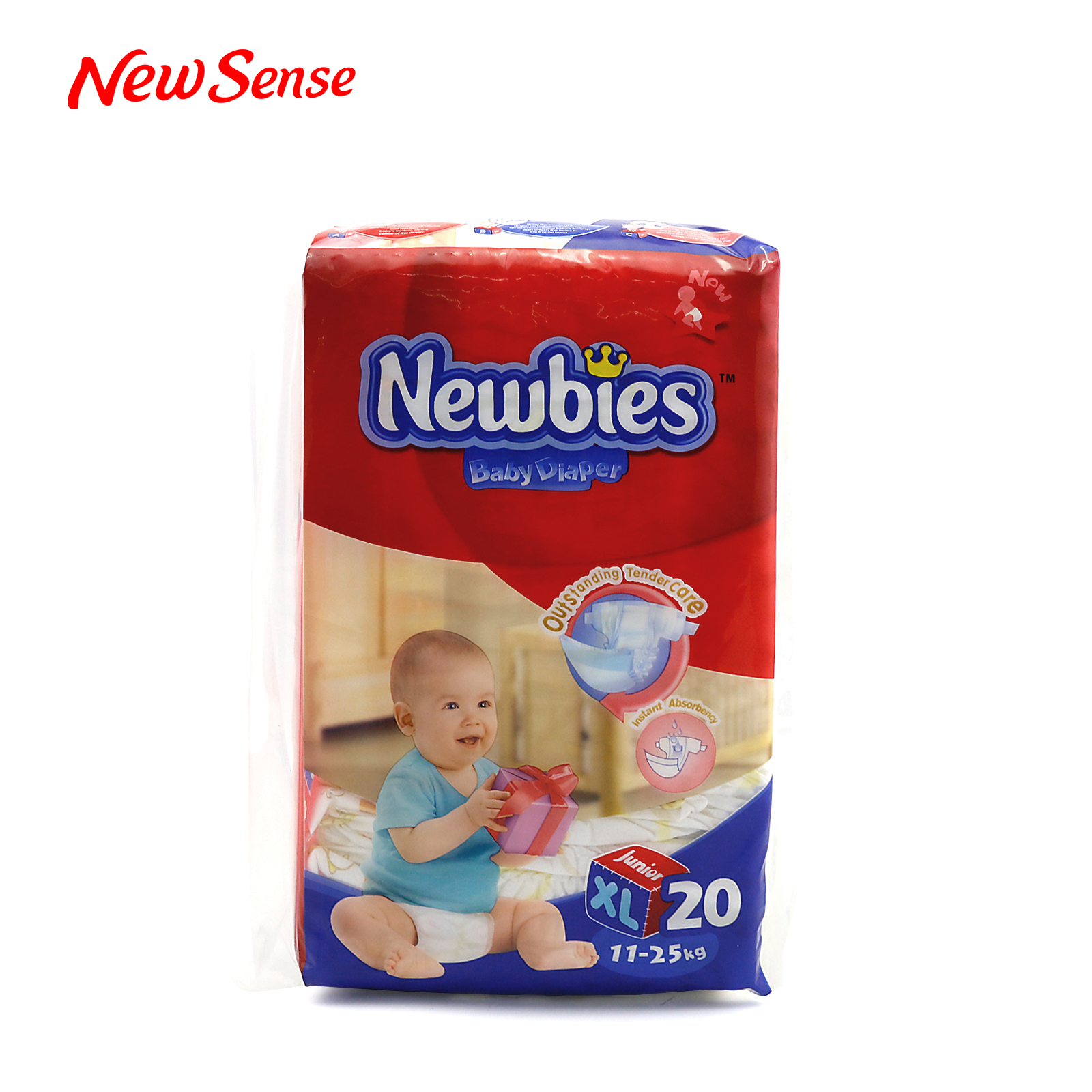 Newbies Baby Diaper S32+M28+L24+XL20