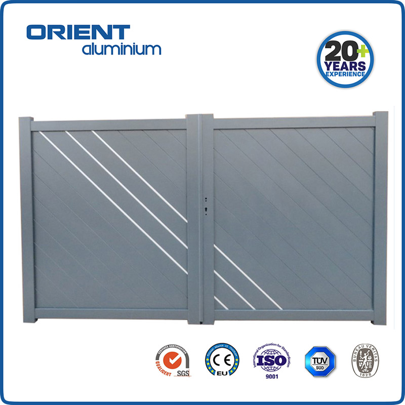 New Designs Driveway Gates and Fences Decorative Automatic Aluminum Gate Double Swing Aluminum Gates