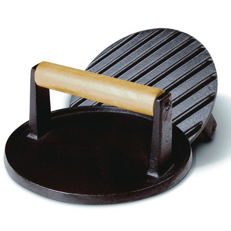 Cast iron pressed meat plate