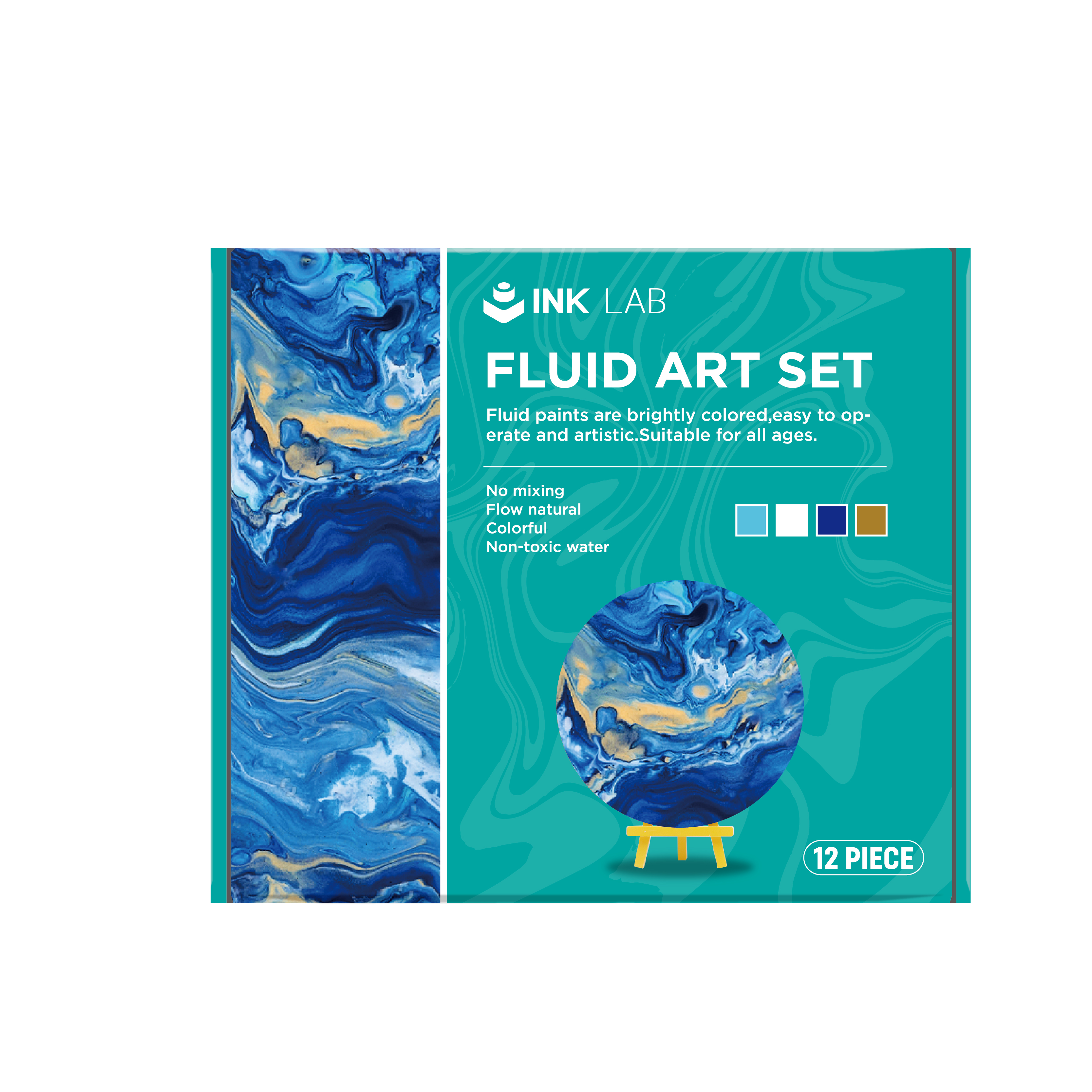 Fluid art set-Blue Series