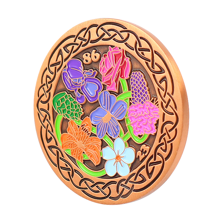 Wholesale Bronze Soft Enamel Coin