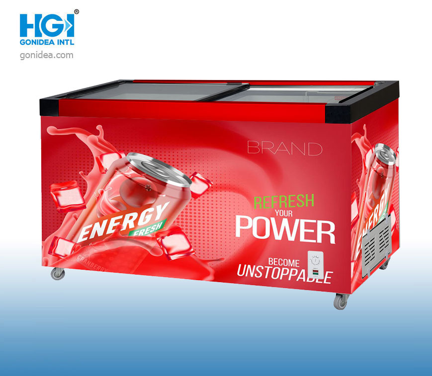 Commercial Sliding Glass Top Ice Cream Freezer SD/Sc-268y