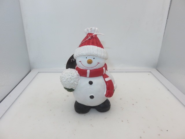 Candle snowman H14cm