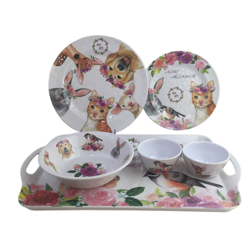 Can customize the design of the amine dinnerware set rustic style can be used for tea party