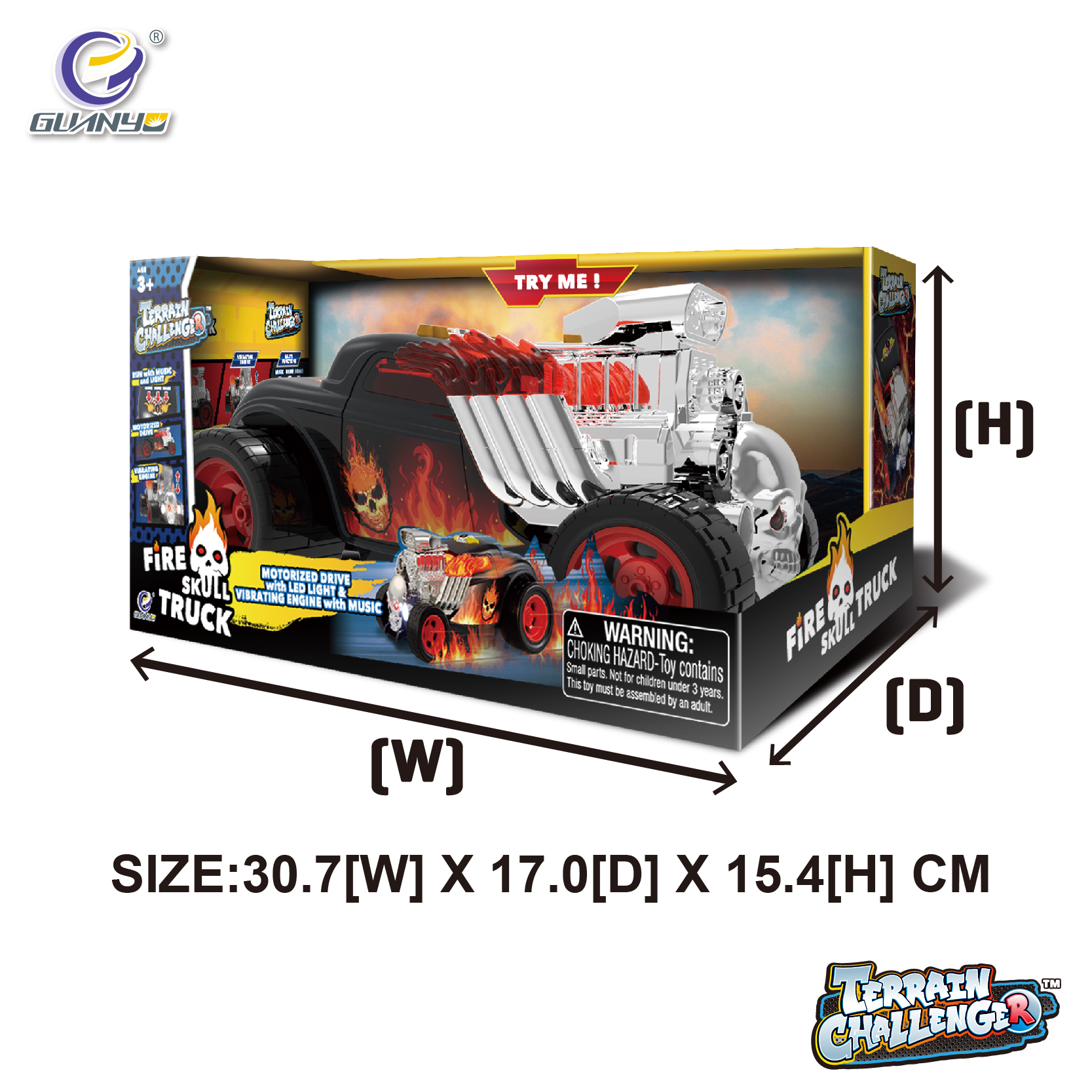 B/O toy car with light and music Motorized drive Vibrating engine