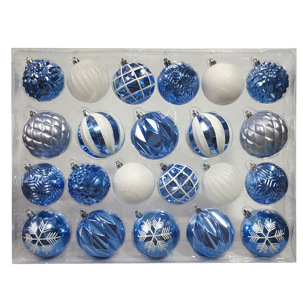 22CT Christmas Tree Ornaments 7CM,8CM Plastic Christmas Ball