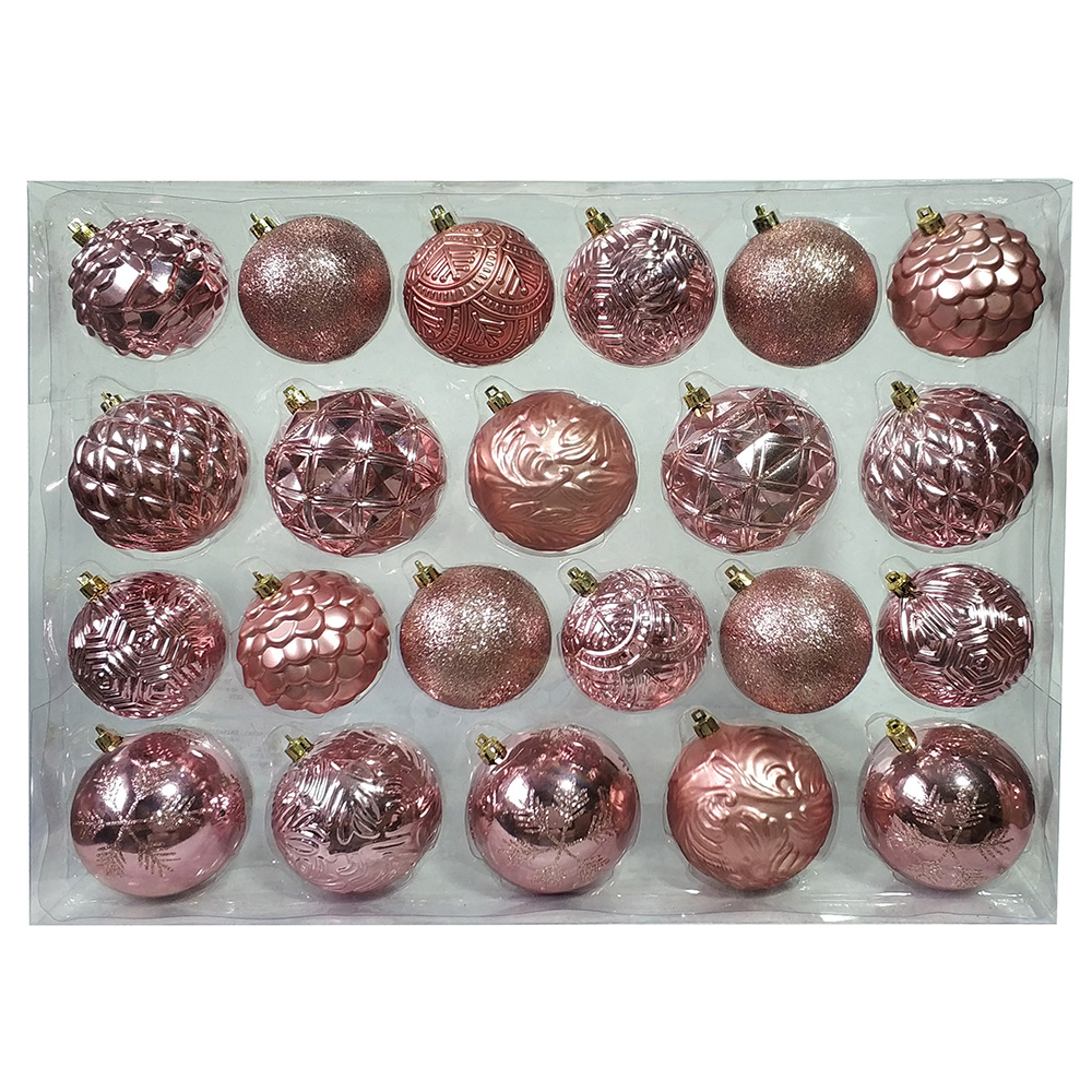 22CT Christmas Tree Ornaments 7CM,8CM Plastic Christmas Ball