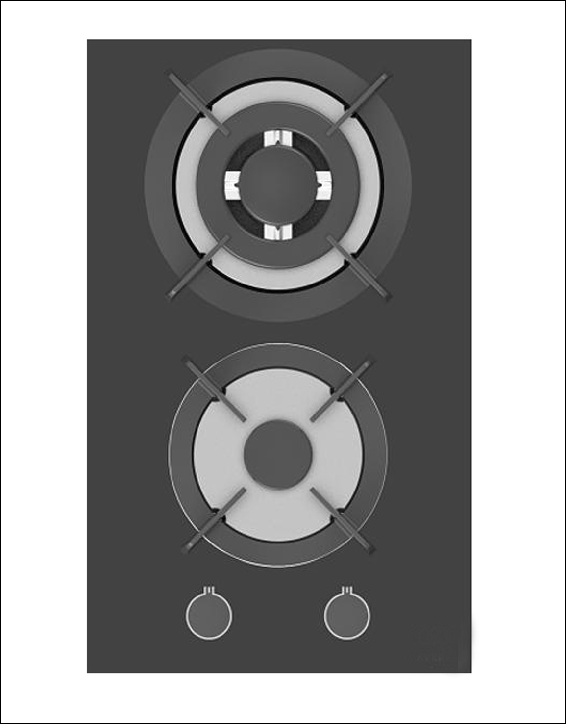 2 Burner Glass Gas Hob MGBG-312C3 |310mm |12 inch Gascooktop gas stove