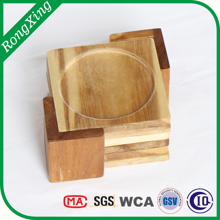 Acaica Wood Coaster Set