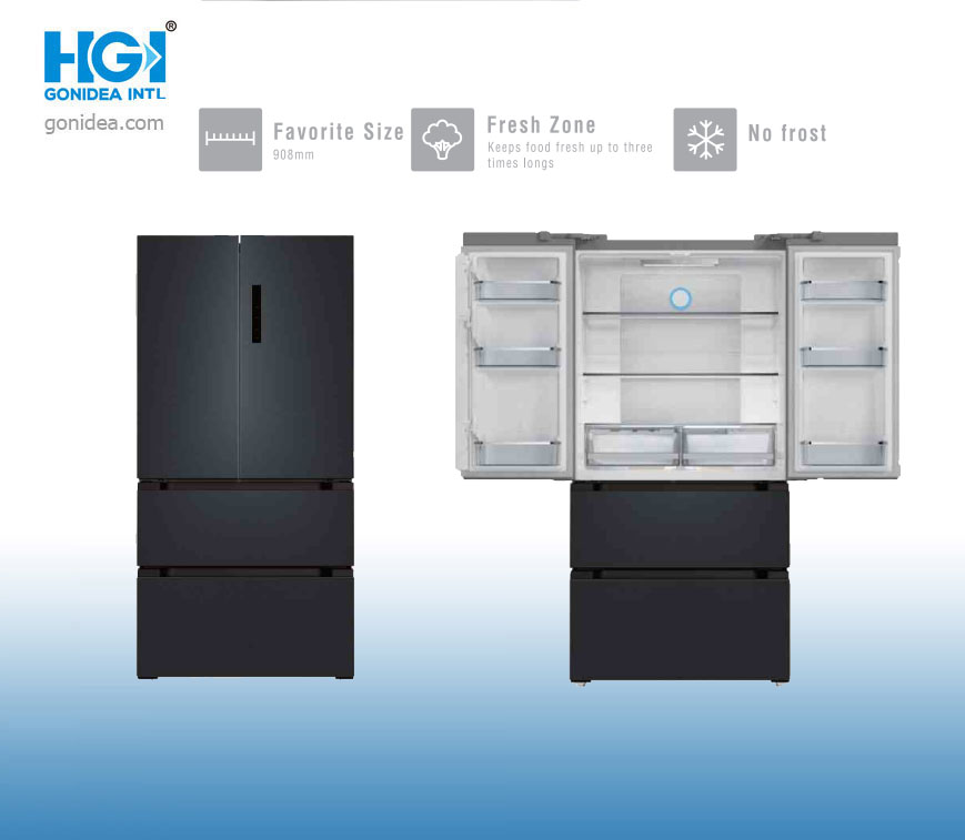 Bcd-575W No Frost Free Refrigerator French Door Big Refrigerator