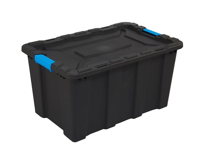 Pinyaoo 80L Heavy duty storage tote with clips