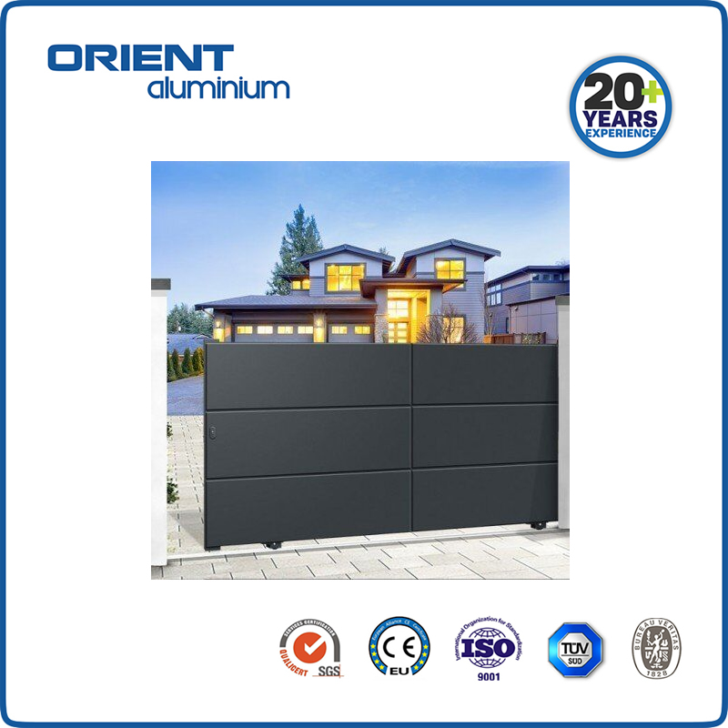 Luxury residential high quality main gates designs aluminum electric sliding gate for driveway