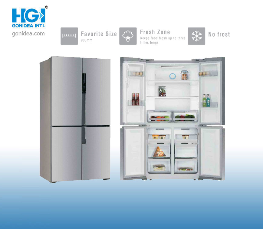 Bcd-505W No Frost Free Refrigerator Cross Door Big Refrigerator F Class