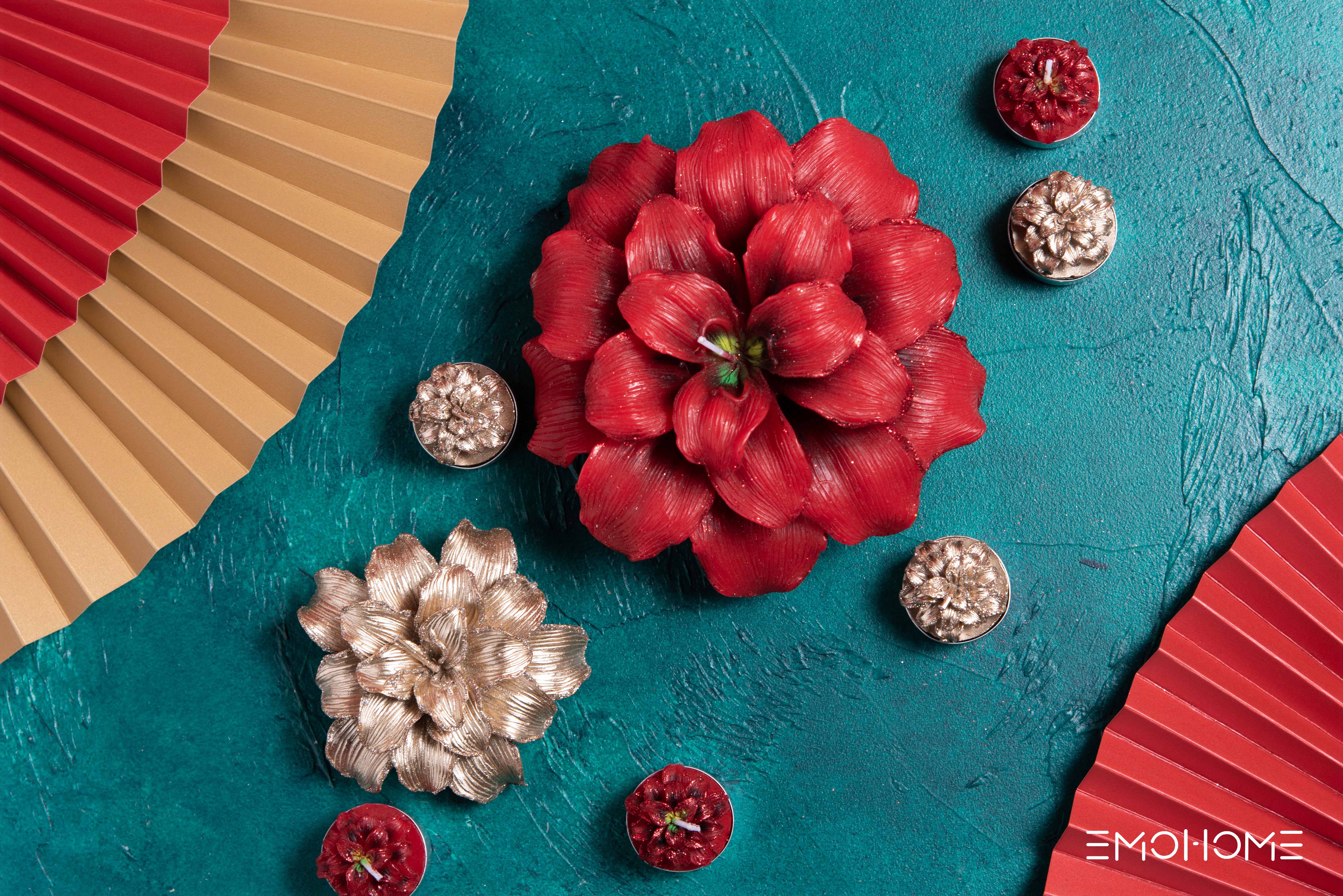Christmas Flower Candle