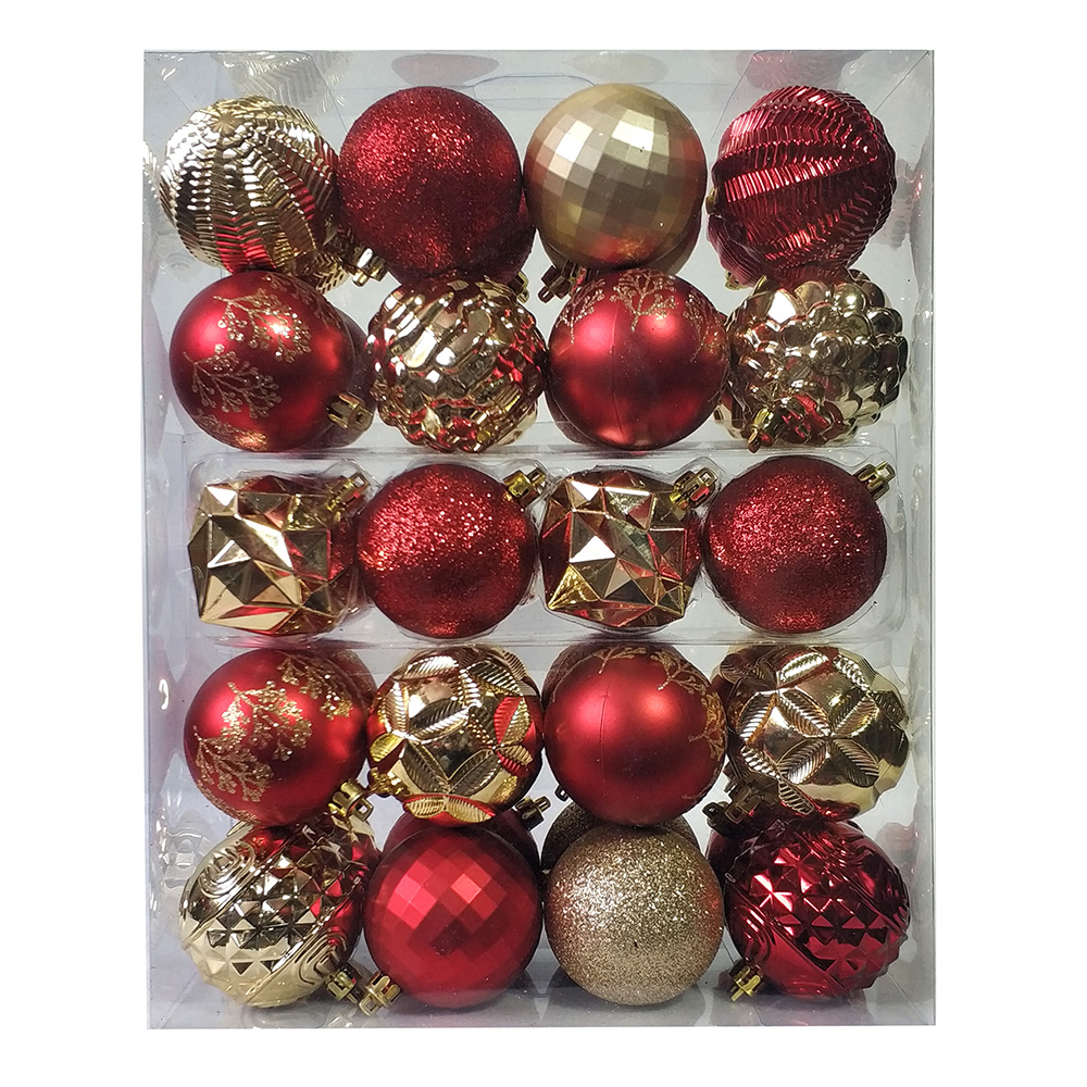 40CT Christmas Tree Ornaments 6CM Plastic Christmas Ball
