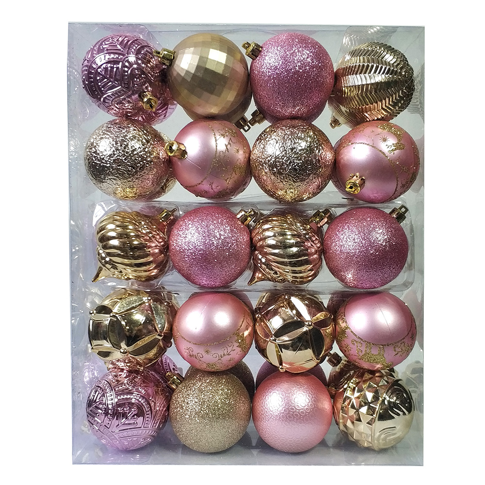 40CT Christmas Tree Ornaments 6CM Plastic Christmas Ball