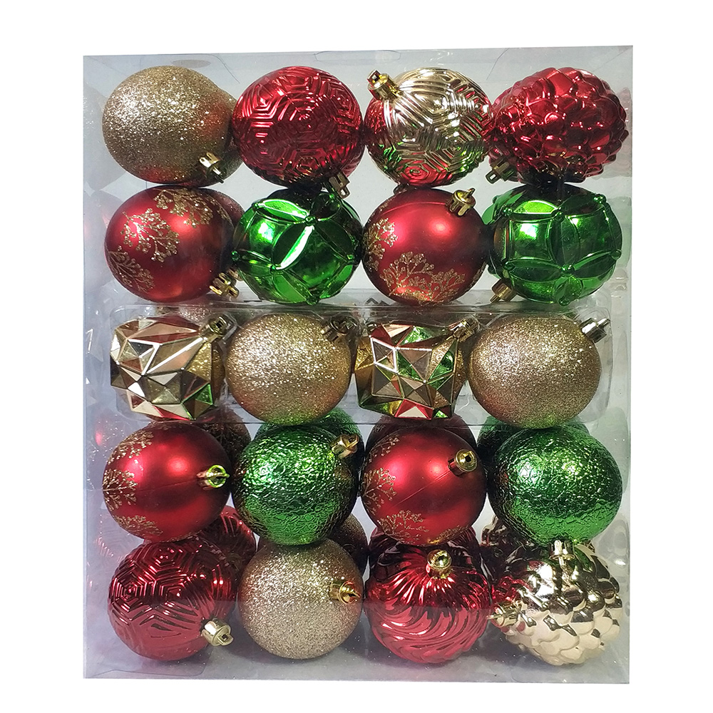 40CT Christmas Tree Ornaments 6CM Plastic Christmas Ball