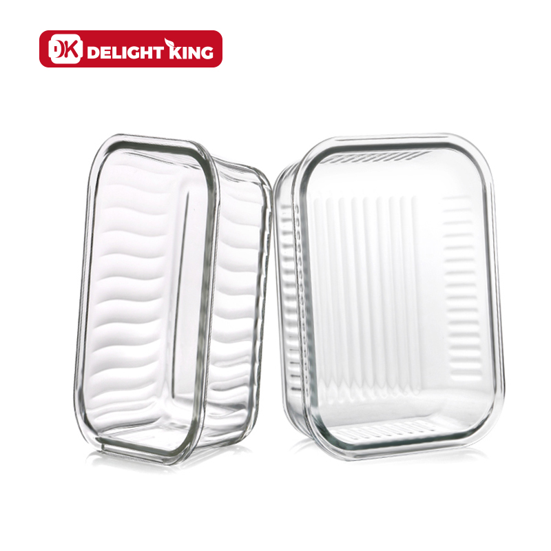 NEW stripes glass food containers special design stripe glass wall glass food storage containers