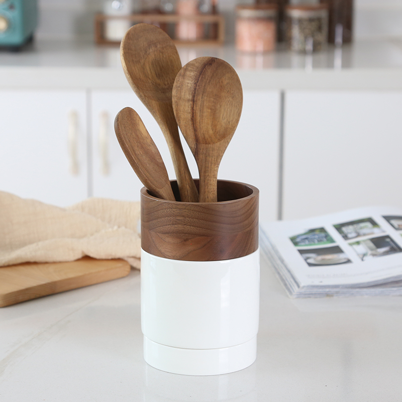 Ceramic Utensil Crock, Utensil Holder, Kitchen Holder