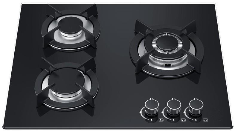 3 Burner Glass Gas Hob MGBG-603C3 |600mm Gascooktop gas stove