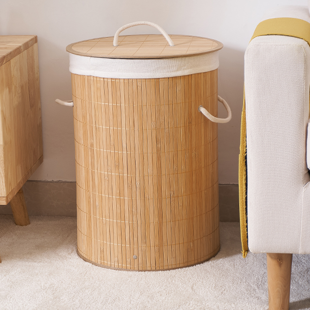 bamboo laundry basket