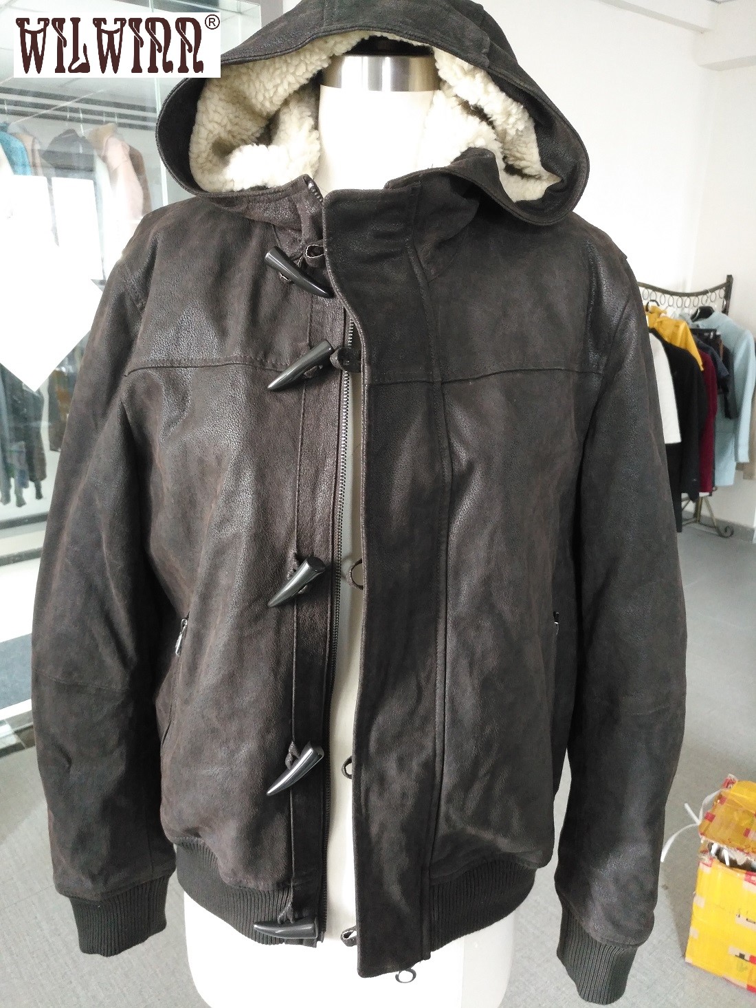 mens leather coat