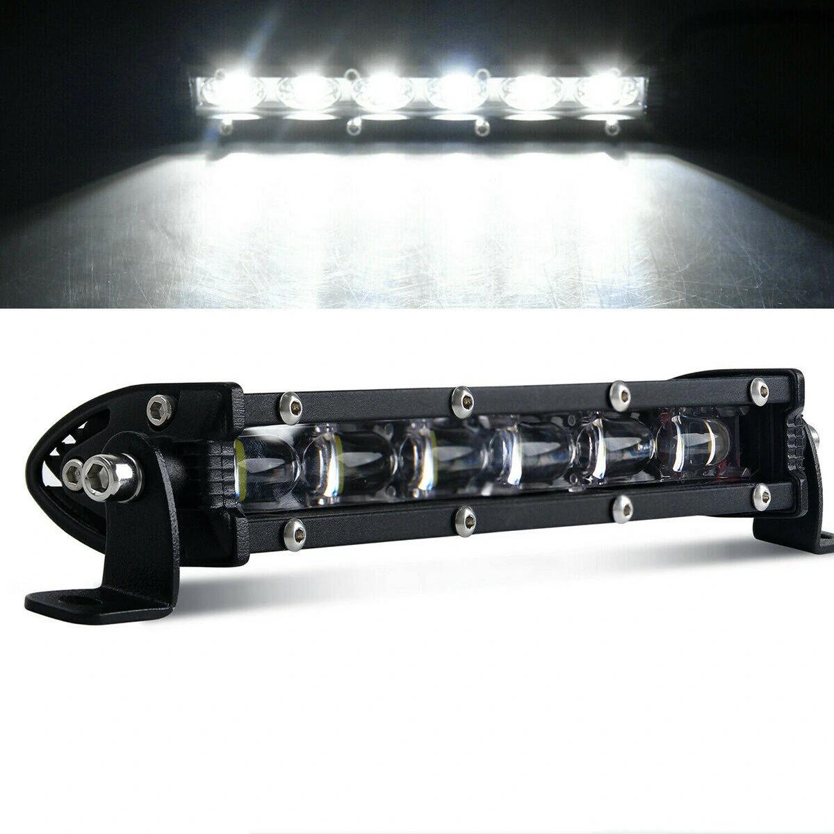 YN-WL 60W 8-inch work lamp 6500K 6 LED thin single line 6D 9-30V spot beam off-road waterproof lamp
