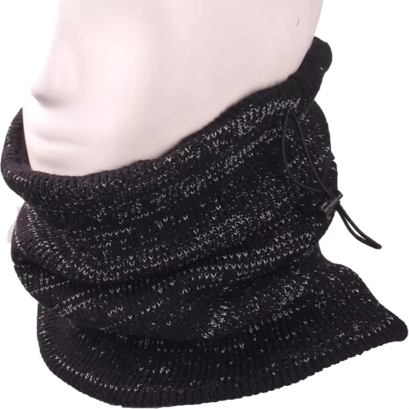 Neck warmer with double layer knitted Reflective yarn for unisex