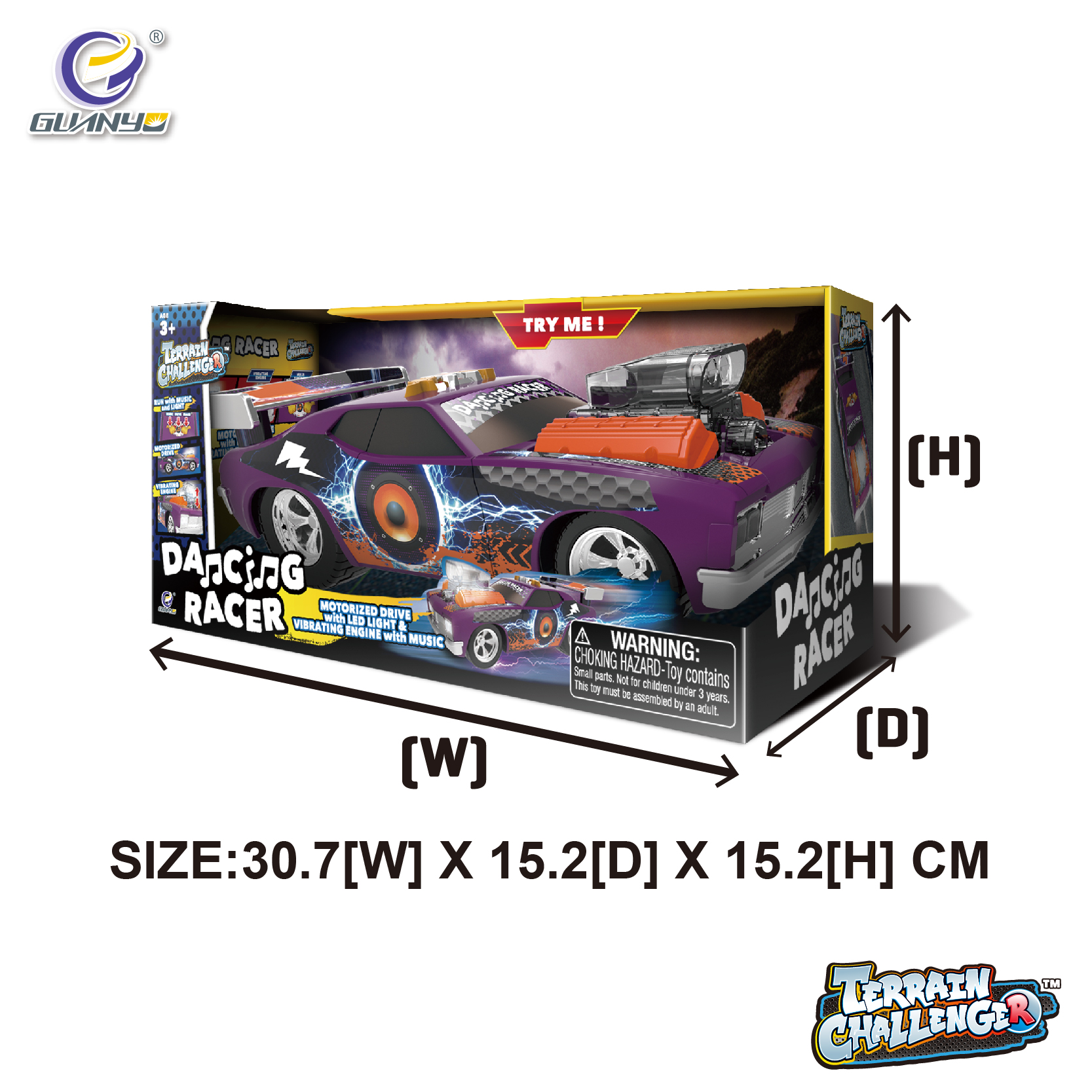 Toy car motorized drive Light and sound music