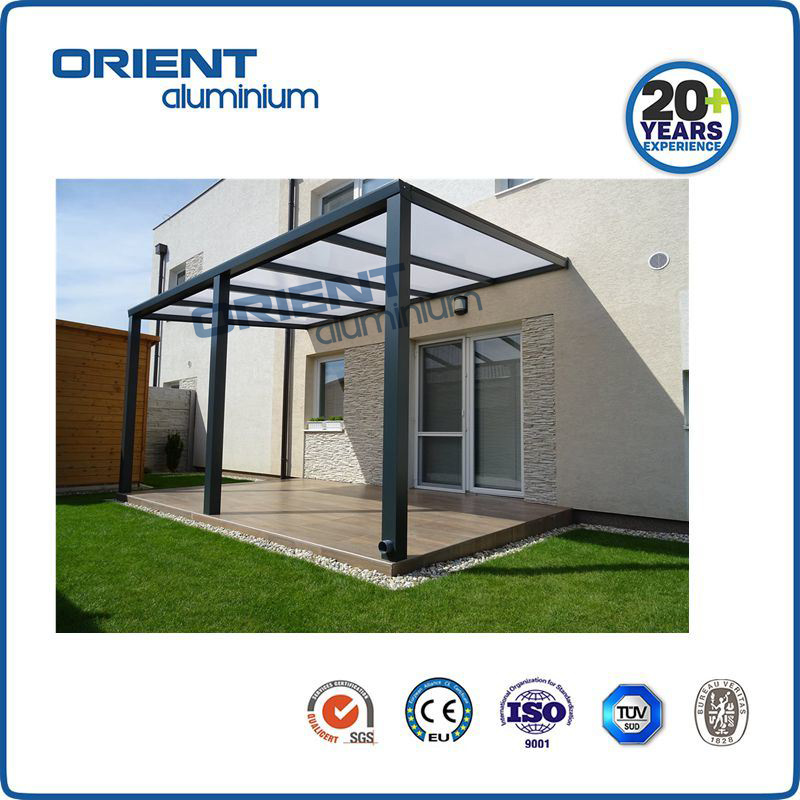 4X4 Garden Metal Electric Pergola Patio Canopy Louvered aluminum pergola with polycarbonate roof